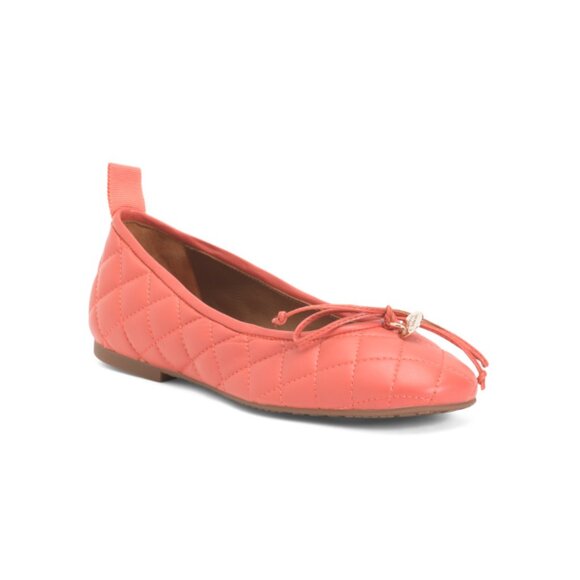 SEE BY CHLOE coral Made In Spain Leather Ballerina Flats - Picture 1 of 2